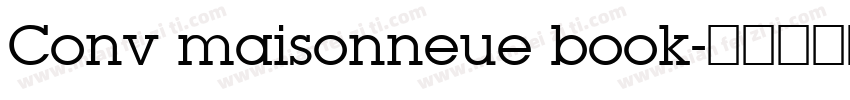 Conv maisonneue book字体转换